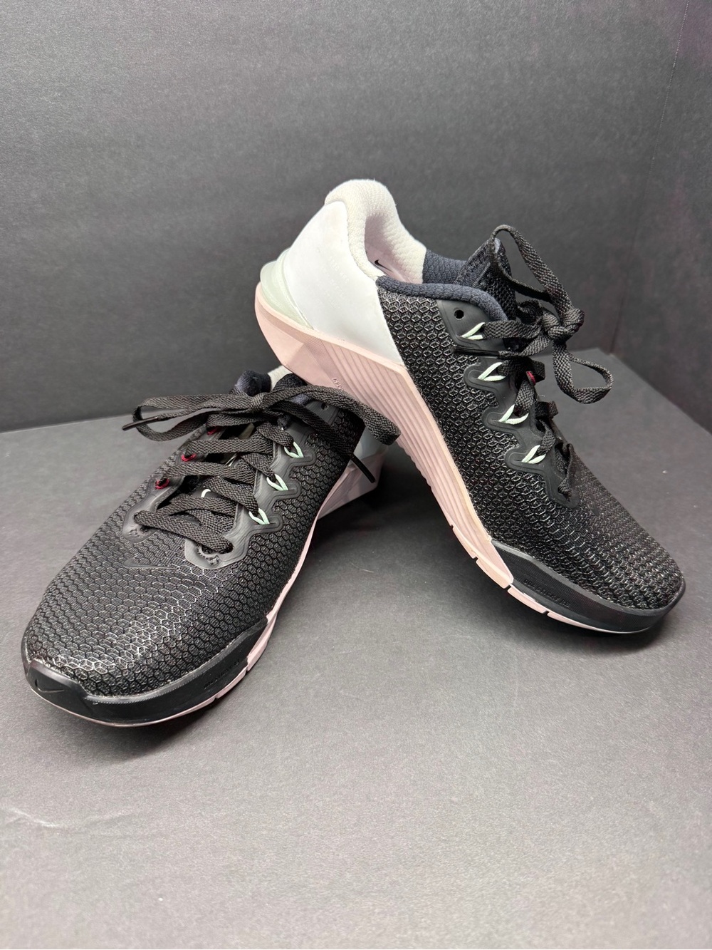 Nike Women's Black and Light Pink Running Shoes